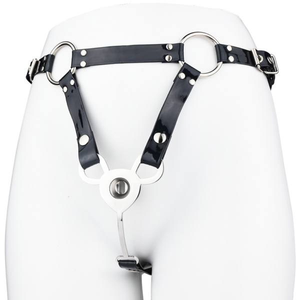 Tiny Inverted Chastity Cage with PU Belt — product image 3
