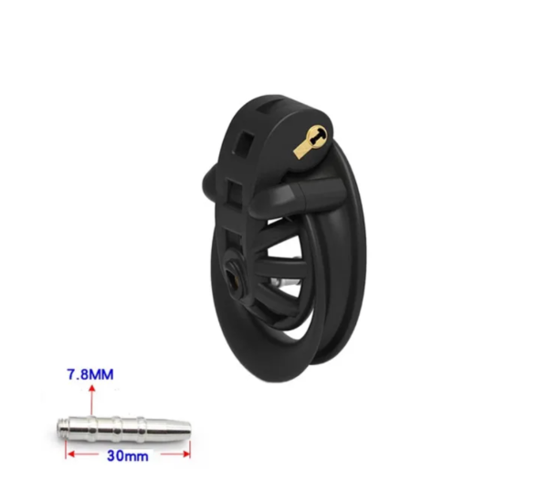 3D Printed Resin Micro Negative Chastity Cage with Urethral Tube — product image 9