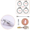Detachable Small Pussy Flat Chastity Cage with Catheter — product image 10