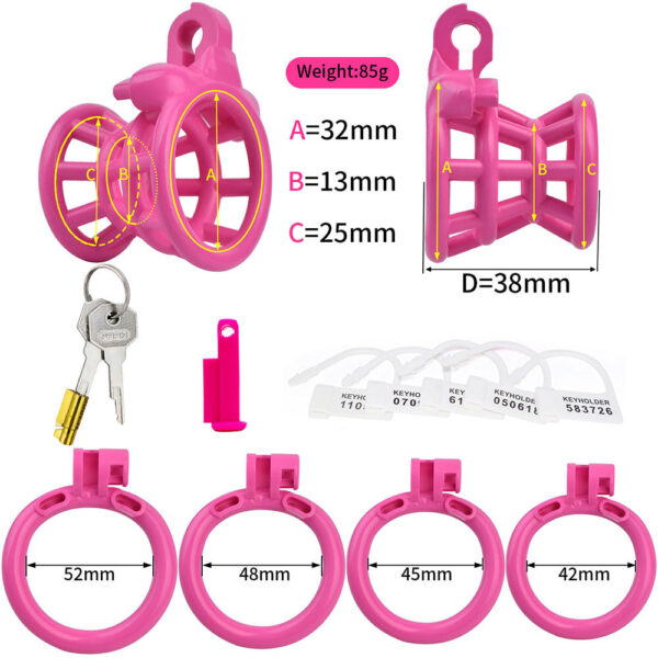 3D Printed Negative Chastity Cage with 4 Rings — image 4 3D Printed Negative Chastity Cage with 4 Rings — product image 4