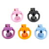 Slave Flat / Negative Chastity Cage with 4 Rings – Multicolor — product image 3