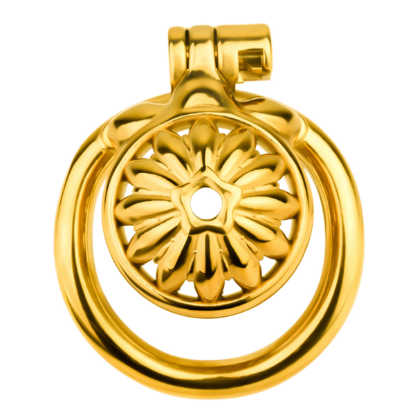 Gold Sunflower Tiny Chastity Cage — product image 7