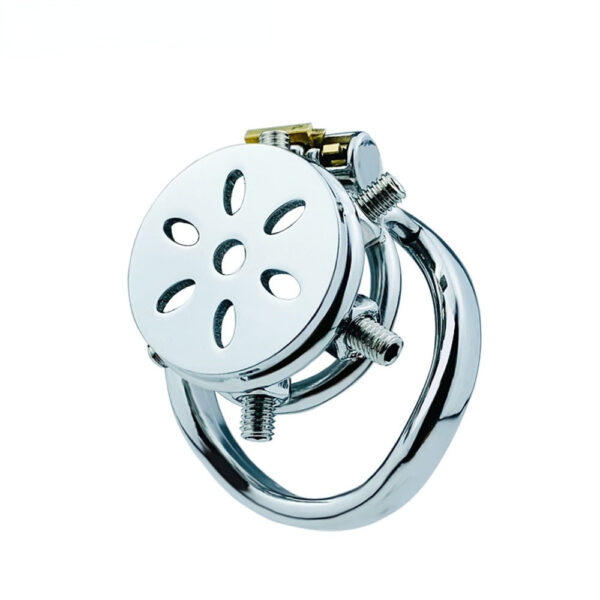 Spiked Flat Chastity Cage with Arc / Round Ring and Screws — product image 5
