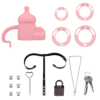 Silicone Baby Bottle Chastity Cage with 4 Locking Rings — product image 8