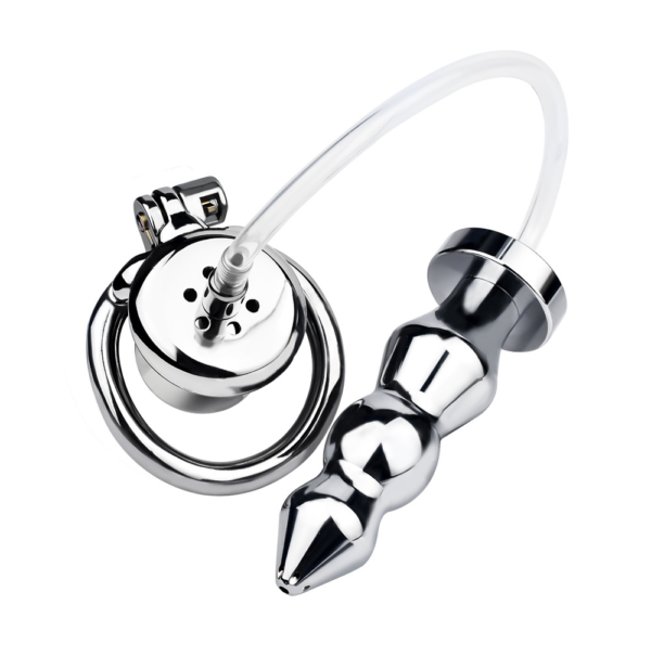 Urethral Inverted Chastity Cage with Detachable Beaded Anal Plug — product image 25
