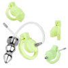 Versatile Resin Chastity Cage with Built-in Adjustable Ring and Detachable Butt Plug — product image 1