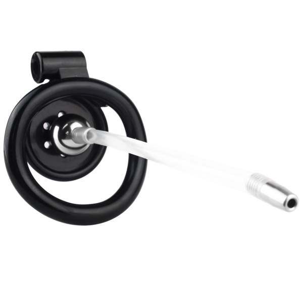 Mini Inverted Chastity Cage – Removable Steel Ball Plug with Flexible Catheter — product image 12