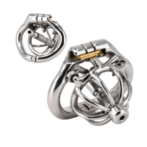 Removable Metal Spiked Chastity Cage with Urethral Stretcher Dilator — product image 1