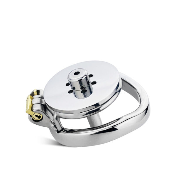 Flat Chastity Cage with Detachable Metal Catheter and Anti-Drop Ring — product image 8