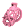 Pink Resin Chastity Cage with Detachable Soft Spikes — product image 7