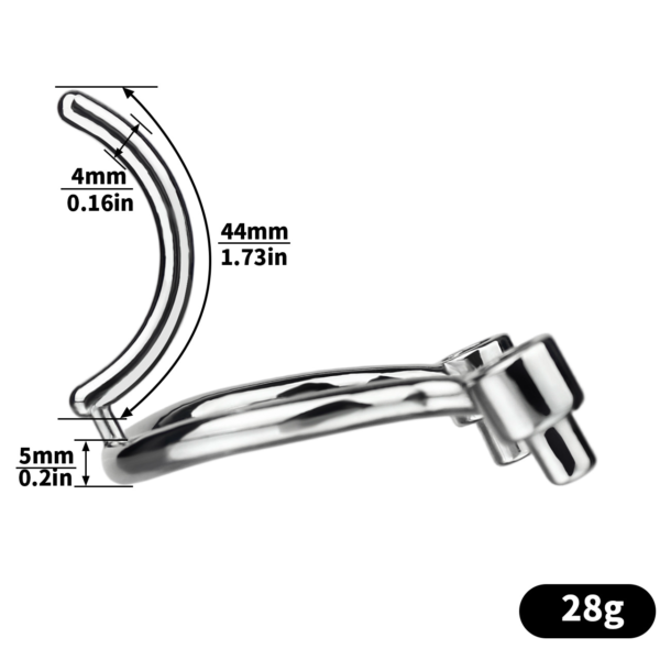 Men’s Stainless Steel PA Locking Chastity Cage — product image 5