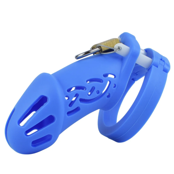 Soft Silicone Chastity Cage with Strap – Large / Small Size – Multicolor — product image 18