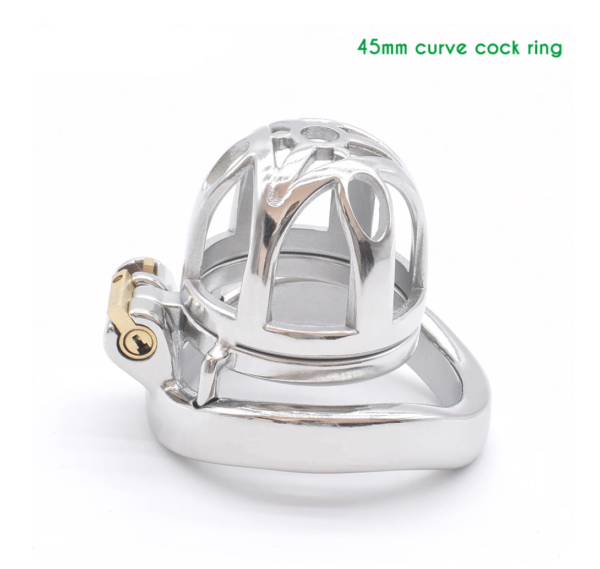 Small Hollowed Metal Chastity Cage with Urine Hole — product image 5