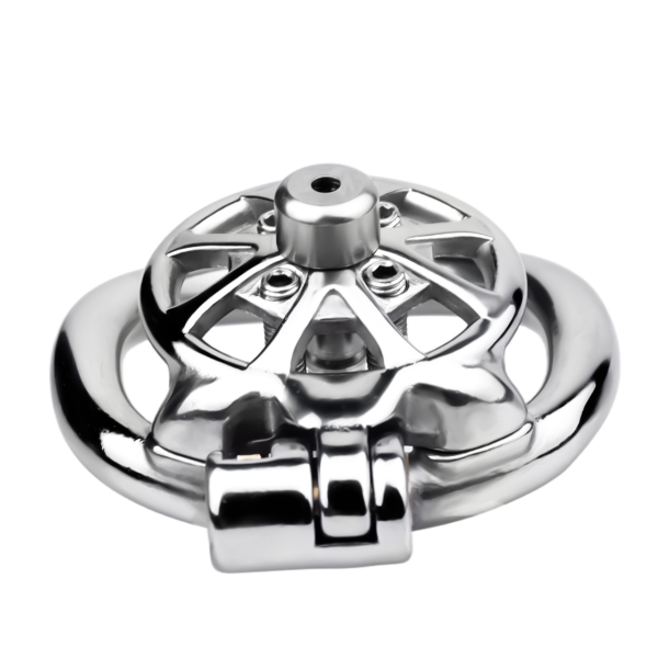 Versatile Flat Chastity Cage with Removable Spikes and Silicone / Metal Catheter — product image 21