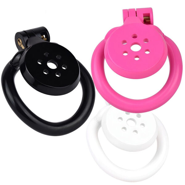 NEW Resin Flat Chastity Cage Set – White — product image 9