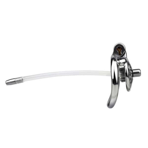 Versatile Flat Chastity Cage with Removable Spikes and Silicone / Metal Catheter — product image 12