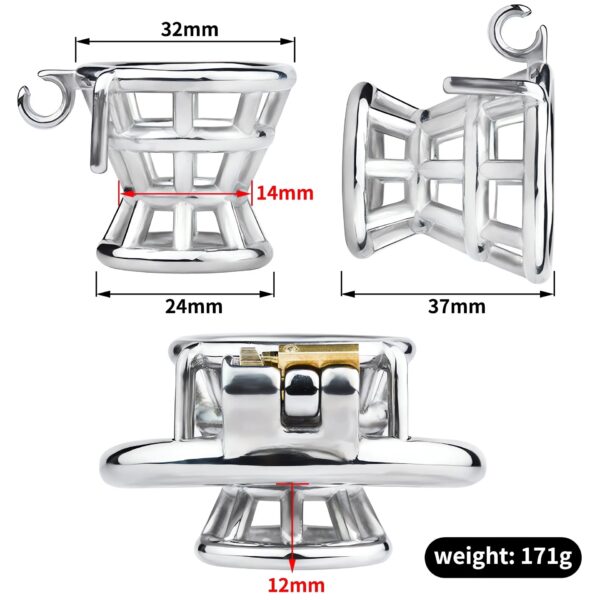 Metal Inverted Chastity Cage Stainless Steel Negative Chastity Device — product image 3