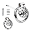 Versatile Flat Chastity Cage with Removable Spikes and Silicone / Metal Catheter — product image 1