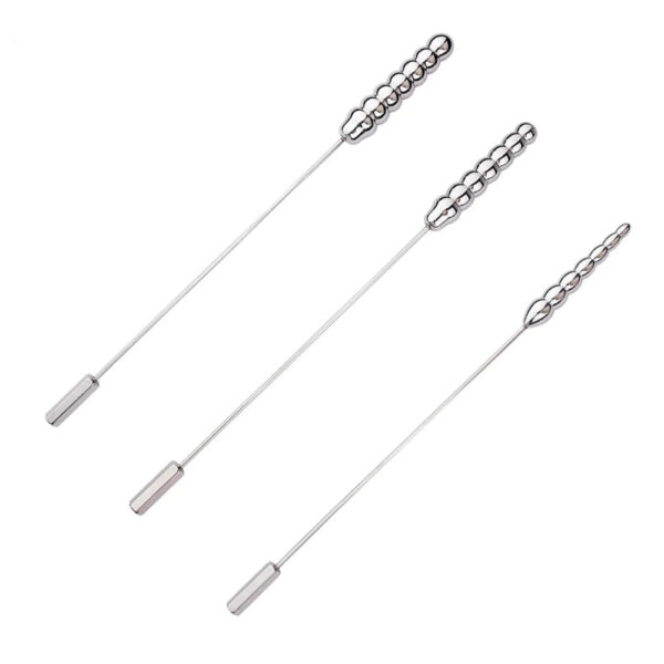 Beaded Thread Metal Urethral Sounding Thin Dilator — image 3 Beaded Thread Metal Urethral Sounding Thin Dilator — product image 3