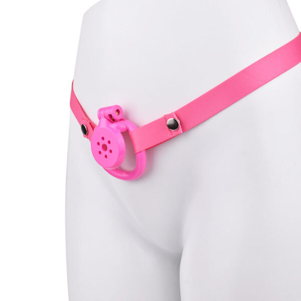 NEW Resin Flat Chastity Cage Set – Pink — product image 15