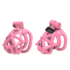 Pink Resin Chastity Cage with Detachable Soft Spikes — product image 2