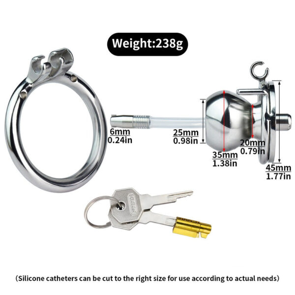 NEW Butterfly Inverted Chastity Cage with Removable Soft Catheter — product image 3