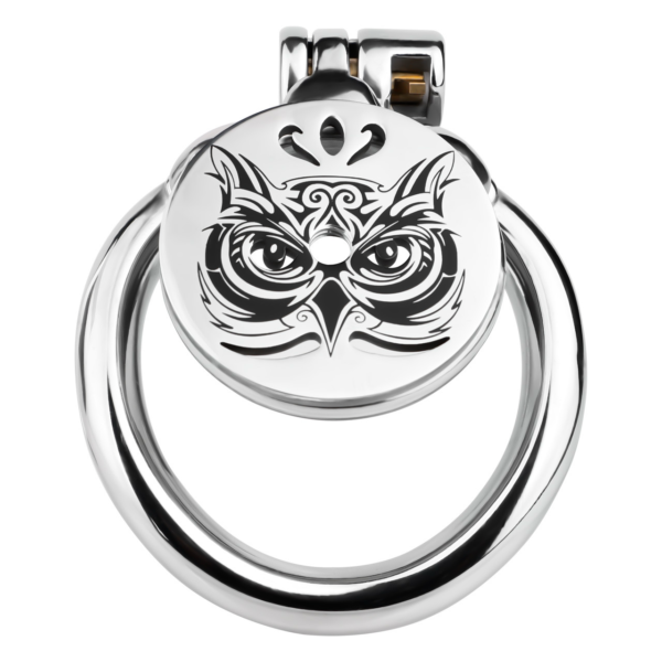 Midnight Owl Flat Chastity Cage with Removable Metal Catheter — product image 7