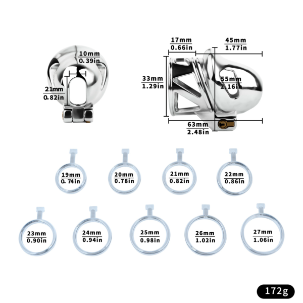 Men's Stainless Steel Glans Chastity Lock — product image 2