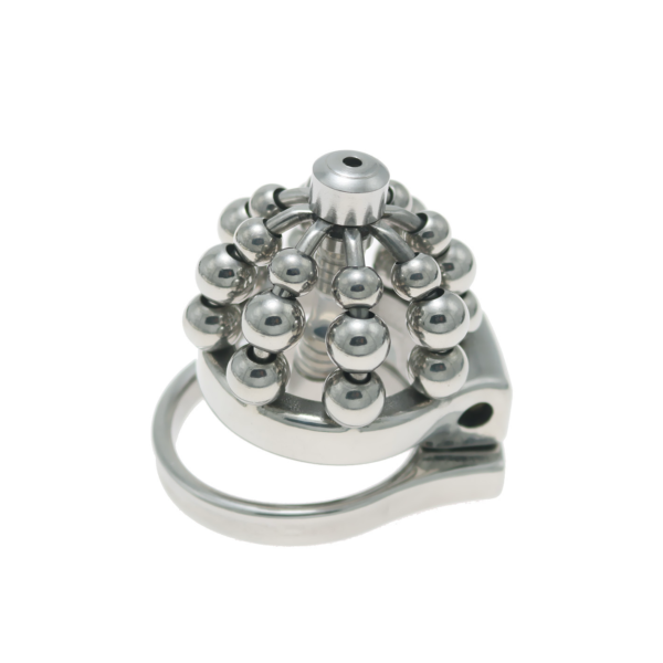 Metal Beaded Chastity Cage with Removable Urethral Catheter — product image 13