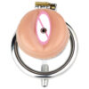 Detachable Small Pussy Flat Chastity Cage with Catheter — product image 6