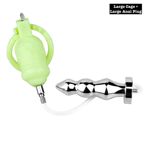 Versatile Resin Chastity Cage with Built-in Adjustable Ring and Detachable Butt Plug — product image 43
