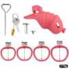 Soft Silicone Chastity Cage with Invisible Lock and 4 Base Rings — product image 15