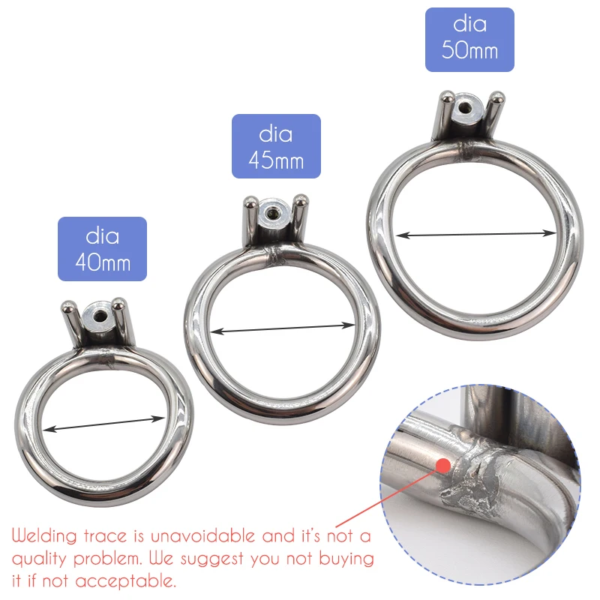 Flat Chastity Cage with Urine Hole / Metal Catheter and Strap — product image 5