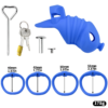 Soft Silicone Chastity Cage with Invisible Lock and 4 Base Rings — product image 17