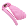 ABS Small Shell Chastity Cage Set with 4 Rings – Pink / Black / White — product image 19