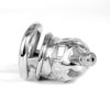 Hollow Metal Chastity Cage with Silicone Catheter — product image 5