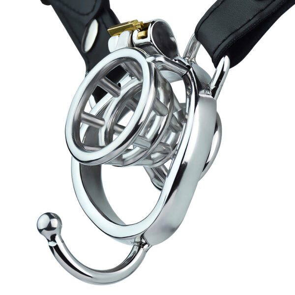 Negative Chastity Cage with Adjustable PU Strap — product image 8