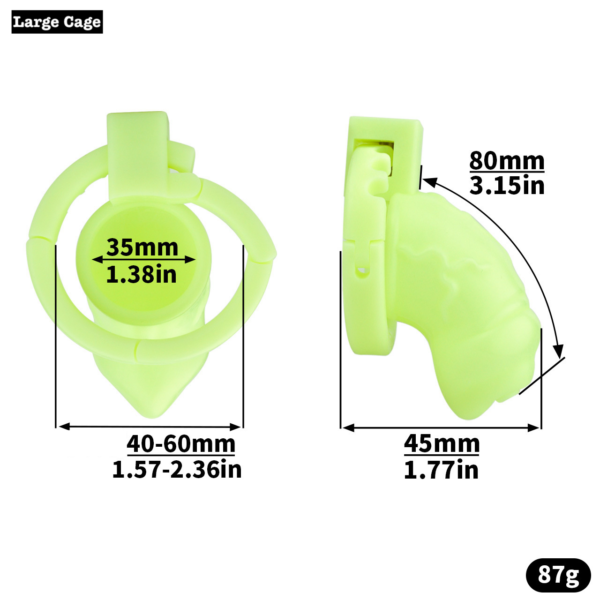 Versatile Resin Chastity Cage with Built-in Adjustable Ring and Detachable Butt Plug — product image 5