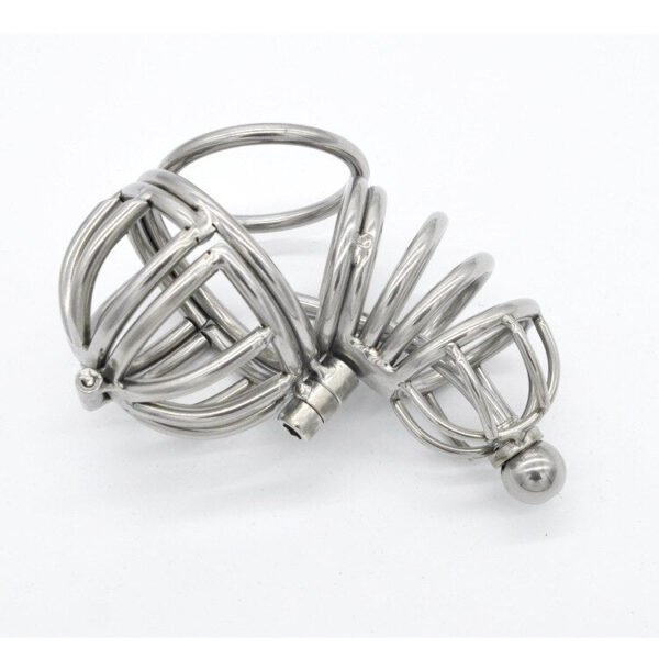Hollow Full Covered Cock Cage with Urethral Catheter Tube — product image 4