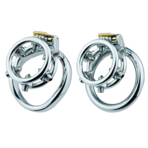 Spiked Chastity Ring Cage – Bolted Metal Cock Cage — product image 1
