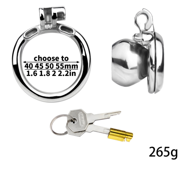 Sleek Micro Inverted Chastity Cage with Urethral Catheter — product image 4