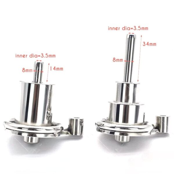 Stainless Steel Flat Inverted Chastity Cage with Cylinder – Type B — product image 7