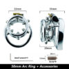 Spiked Chastity Ring Cage – Bolted Metal Cock Cage — product image 4