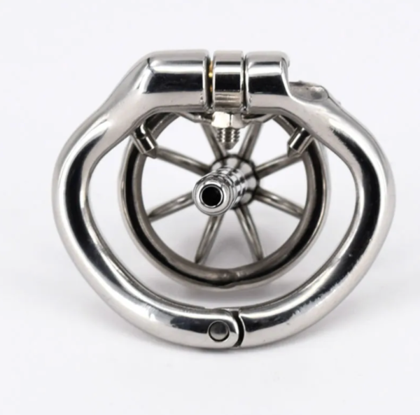 Removable Metal Spiked Chastity Cage with Urethral Stretcher Dilator — product image 5