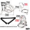 Stainless Steel PA Chastity Cage with Adjustable Strap — product image 20