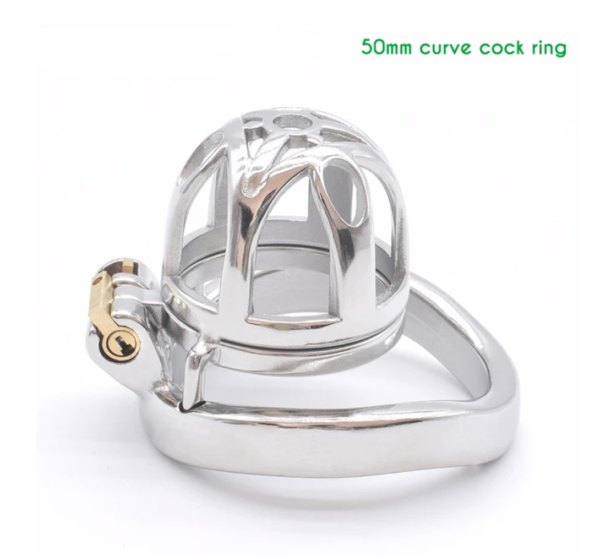 Small Hollowed Metal Chastity Cage with Urine Hole — product image 7