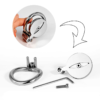 Flat Chastity Cage with Urine Hole / Metal Catheter and Strap — product image 2