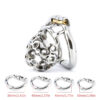 Spiked Chastity Cage – Adjustable Small Metal Cock Cage — product image 5