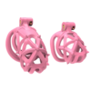 Pink Resin Chastity Cage with Detachable Soft Spikes — product image 3