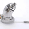 Metal Chastity Cage with Removable Urethral Insert — product image 2